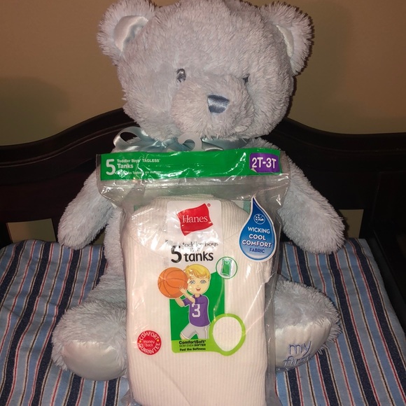2t-3t  Hanes 5 toddler boy tagless tanks - Picture 2 of 6